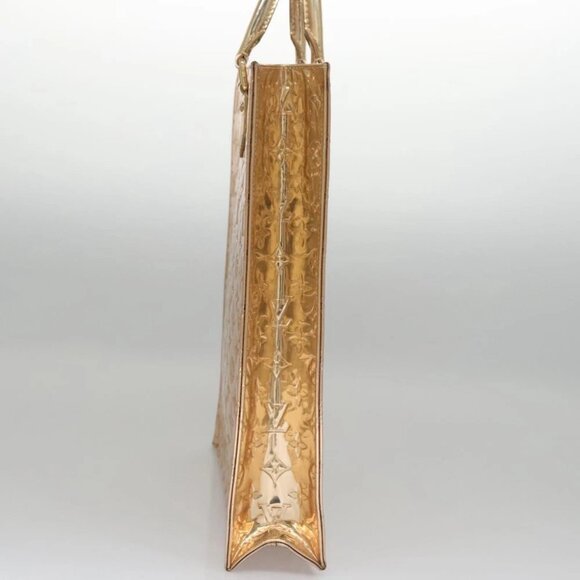 LOUIS VUITTON Monogram Miroir Sac Plat Hand Bag Gold Dore - Picture 5 of 15